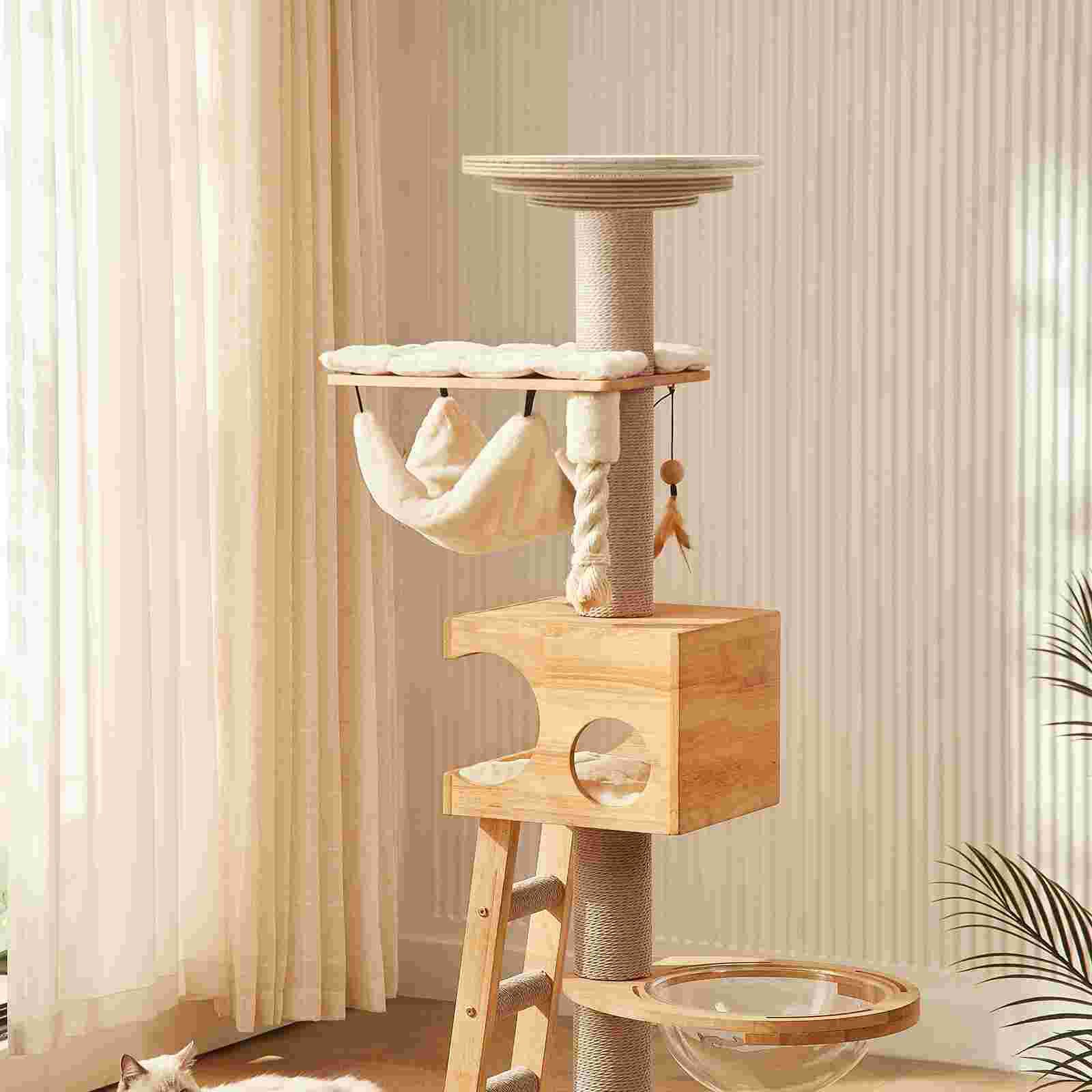 Cat-Scratching-Post-Platform-Wooden-Shelf-Board-Disc-Diy-Cute-Scratcher-Round-Indoor-Scratch-Tree-Smallcats-1