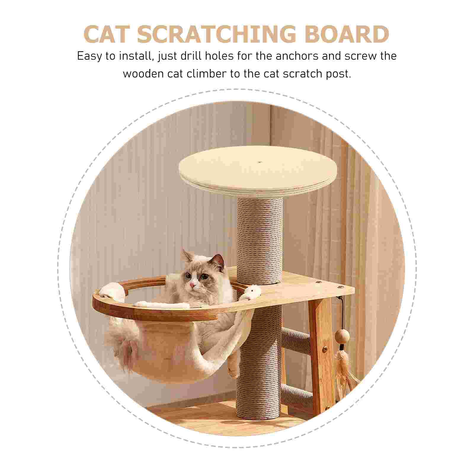Cat-Scratching-Post-Platform-Wooden-Shelf-Board-Disc-Diy-Cute-Scratcher-Round-Indoor-Scratch-Tree-Smallcats-4