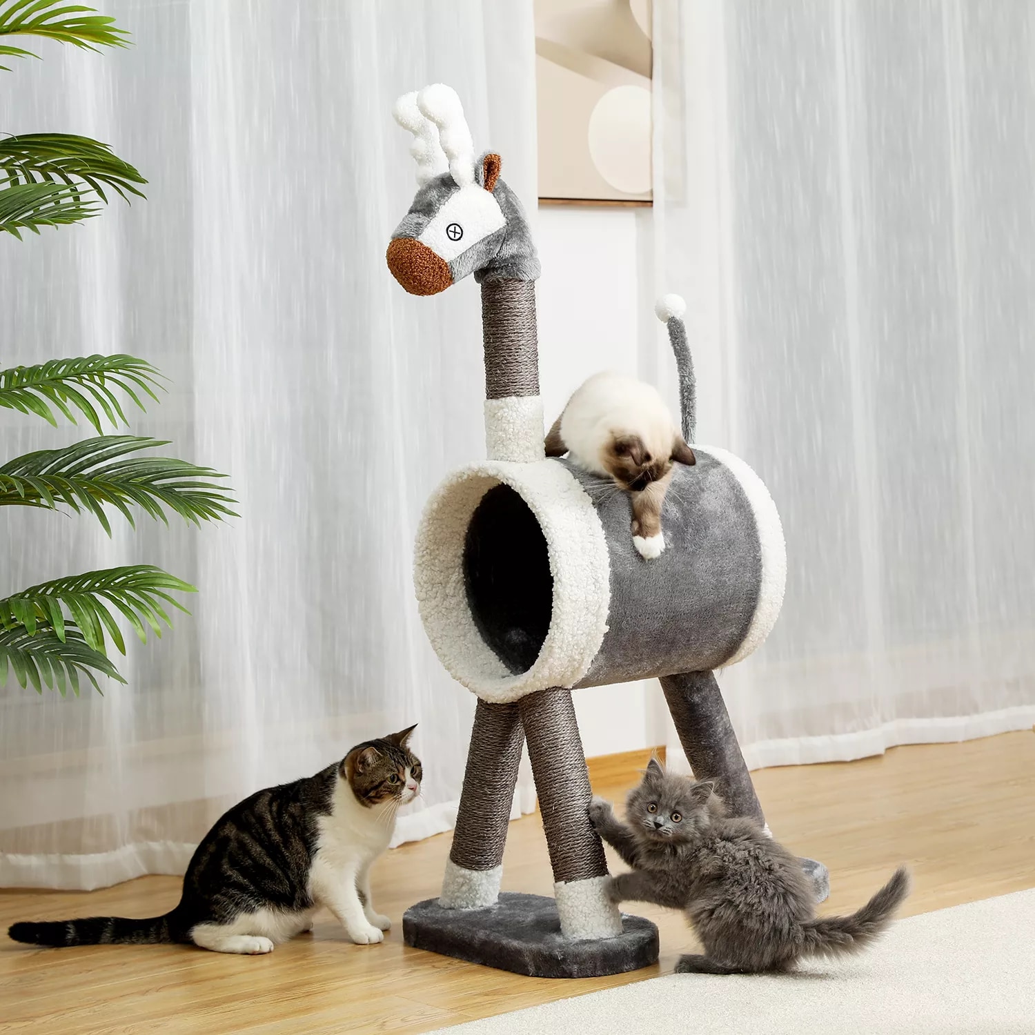 NEW-Multi-Level-Cat-Tree-Cat-Tower-for-Indoor-Cats-with-Large-Tunnel-and-Scratching-Post-1