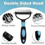 Professional Pet Deshedding Brush, 2 Sided Comb Brush